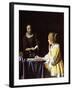 Mistress and Maid, 1666-67-Johannes Vermeer-Framed Giclee Print