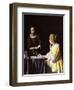 Mistress and Maid, 1666-67-Johannes Vermeer-Framed Giclee Print