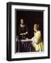 Mistress and Maid, 1666-67-Johannes Vermeer-Framed Giclee Print