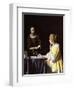 Mistress and Maid, 1666-67-Johannes Vermeer-Framed Giclee Print