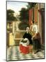 Mistress and Maid-Pieter de Hooch-Mounted Art Print