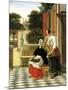 Mistress and Maid-Pieter de Hooch-Mounted Art Print