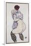 Mistress Halbakt with Green Stockings, 1917-Egon Schiele-Framed Giclee Print