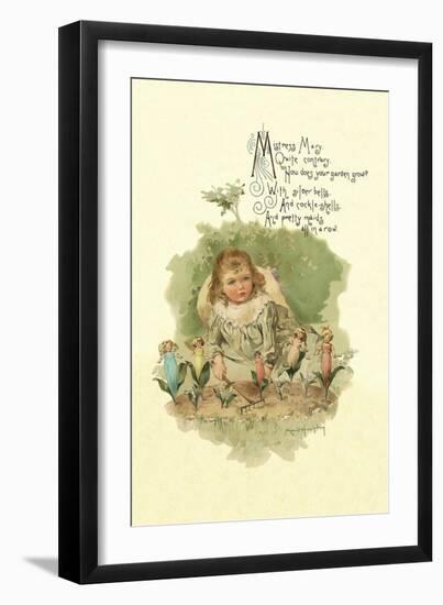 Mistress Mary Quite Contrary-Maud Humphrey-Framed Art Print