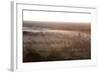 Mists from the Nearby Irrawaddy River Floating across Bagan (Pagan), Myanmar (Burma)-Annie Owen-Framed Photographic Print