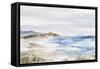 Misty Blue Beach-Luna Mavis-Framed Stretched Canvas