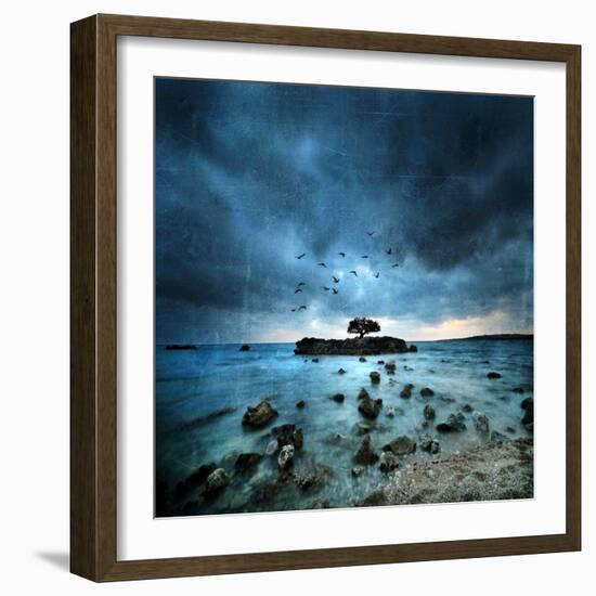 Misty Blue-Philippe Sainte-Laudy-Framed Photographic Print