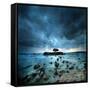 Misty Blue-Philippe Sainte-Laudy-Framed Stretched Canvas