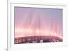 Misty Bridge Lights - San Francisco Bay Fog-Vincent James-Framed Photographic Print