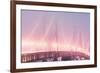 Misty Bridge Lights - San Francisco Bay Fog-Vincent James-Framed Photographic Print