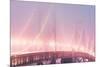 Misty Bridge Lights - San Francisco Bay Fog-Vincent James-Mounted Photographic Print