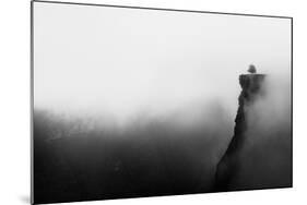 Misty Canyon with Sharp Cliff Iin Delika-Mimadeo-Mounted Photographic Print