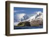 Misty Clouds Shroud Snow-Covered Peaks in Fortuna Bay, South Georgia, Uk Overseas Protectorate-Michael Nolan-Framed Photographic Print