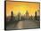 Misty Dawn Charles Bridge Prague-Richard Harpum-Framed Stretched Canvas