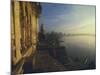 Misty Dawn on Narmada River, Bathing Ghats at Mandla, Madhya Pradesh State, India-David Beatty-Mounted Photographic Print