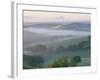 Misty Dawn View Across Val d'Orcia Towards the Belvedere, Near San Quirico d'Orcia, Tuscany, Italy-Lee Frost-Framed Photographic Print