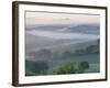 Misty Dawn View Across Val d'Orcia Towards the Belvedere, Near San Quirico d'Orcia, Tuscany, Italy-Lee Frost-Framed Photographic Print