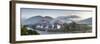 Misty Dawn View of the Punakha Dzong at the Junction of the Mo Chhu (Mother River) and Pho Chhu (Fa-Lee Frost-Framed Photographic Print