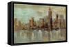 Misty Day in Manhattan-Silvia Vassileva-Framed Stretched Canvas