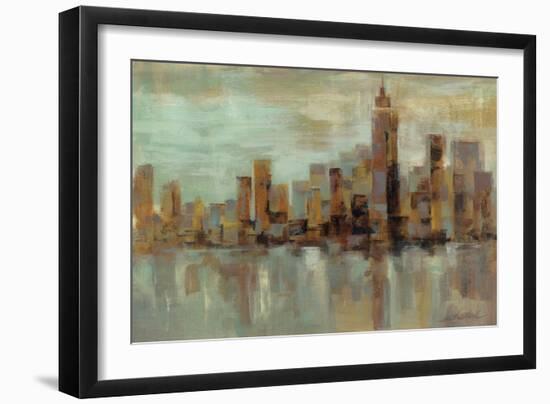 Misty Day in Manhattan-Silvia Vassileva-Framed Art Print