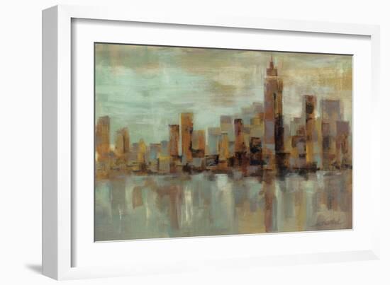 Misty Day in Manhattan-Silvia Vassileva-Framed Art Print