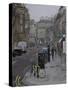 Misty Day on Milsom St, Bath, March-Tom Hughes-Stretched Canvas