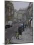 Misty Day on Milsom St, Bath, March-Tom Hughes-Mounted Giclee Print