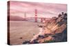 Misty Dreamy Walk to Golden Gate Bridge, San Francisco-Vincent James-Stretched Canvas