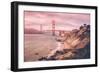 Misty Dreamy Walk to Golden Gate Bridge, San Francisco-Vincent James-Framed Photographic Print