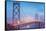 Misty Evening Lights on the Bay Bridge, San Francisco, California-Vincent James-Framed Stretched Canvas