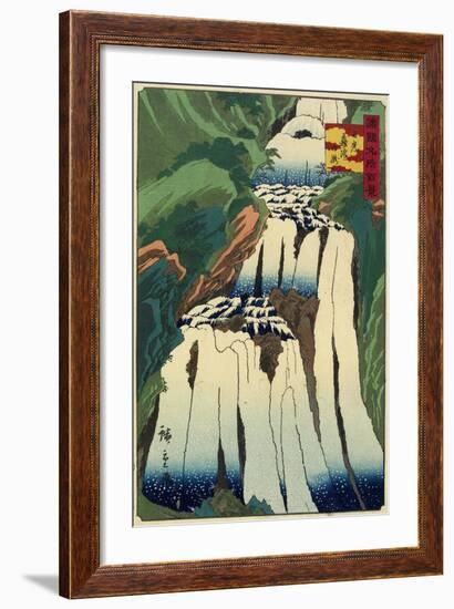 Misty Falls of Nikko, October 1859-null-Framed Giclee Print