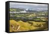 Misty Farmland from Black Mountain-Stuart Black-Framed Stretched Canvas