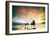 Misty Fire in the Sky at Rodeo Beach, Marin Headlands-Vincent James-Framed Photographic Print