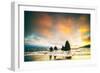 Misty Fire in the Sky at Rodeo Beach, Marin Headlands-Vincent James-Framed Photographic Print