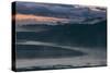 Misty Foggy Morning at Yellowstone River Bend-null-Stretched Canvas