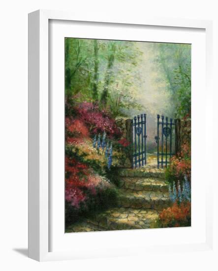 Misty Gate-Jason Blackstone-Framed Art Print