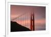 Misty Golden Gate Tower, San Francisco California-Vincent James-Framed Photographic Print