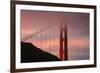 Misty Golden Gate Tower, San Francisco California-Vincent James-Framed Photographic Print