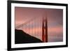 Misty Golden Gate Tower, San Francisco California-Vincent James-Framed Photographic Print