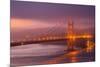 Misty Golden Morning, Golden Gate Bridge, San Francisco-Vincent James-Mounted Photographic Print