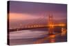 Misty Golden Morning, Golden Gate Bridge, San Francisco-Vincent James-Stretched Canvas
