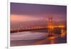 Misty Golden Morning, Golden Gate Bridge, San Francisco-Vincent James-Framed Photographic Print