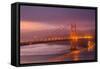 Misty Golden Morning, Golden Gate Bridge, San Francisco-Vincent James-Framed Stretched Canvas