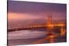Misty Golden Morning, Golden Gate Bridge, San Francisco-Vincent James-Stretched Canvas