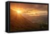 Misty Golden Sunset at the Marin Headlands-Vincent James-Framed Stretched Canvas