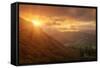 Misty Golden Sunset at the Marin Headlands-Vincent James-Framed Stretched Canvas