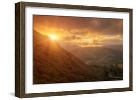 Misty Golden Sunset at the Marin Headlands-Vincent James-Framed Photographic Print