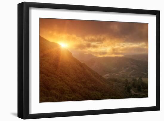 Misty Golden Sunset at the Marin Headlands-Vincent James-Framed Photographic Print