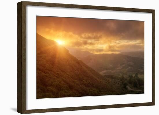 Misty Golden Sunset at the Marin Headlands-Vincent James-Framed Photographic Print