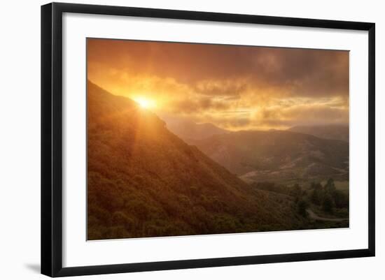 Misty Golden Sunset at the Marin Headlands-Vincent James-Framed Photographic Print